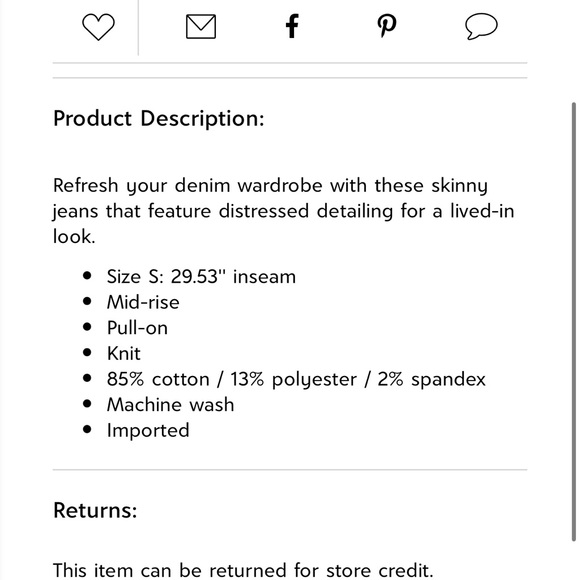 Black distressed skinny jeans pantalon large - Picture 4 of 5